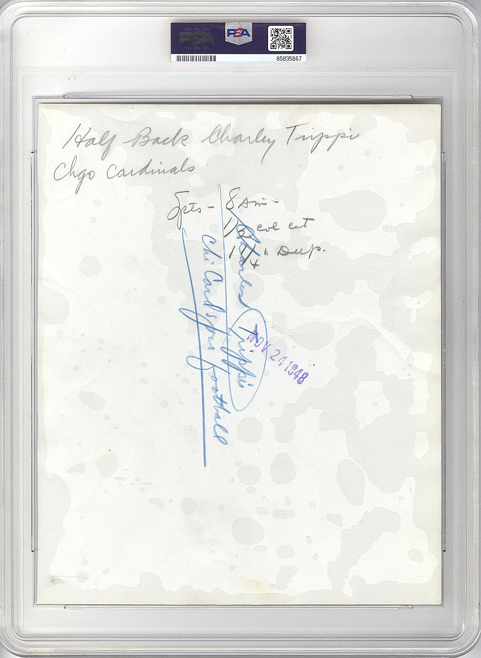 Charley Trippi Pro Football HOF Chicago Cardinals Original TYPE I Photo Image Used for 1948 Bowman #17 Rookie Card PSA/DNA