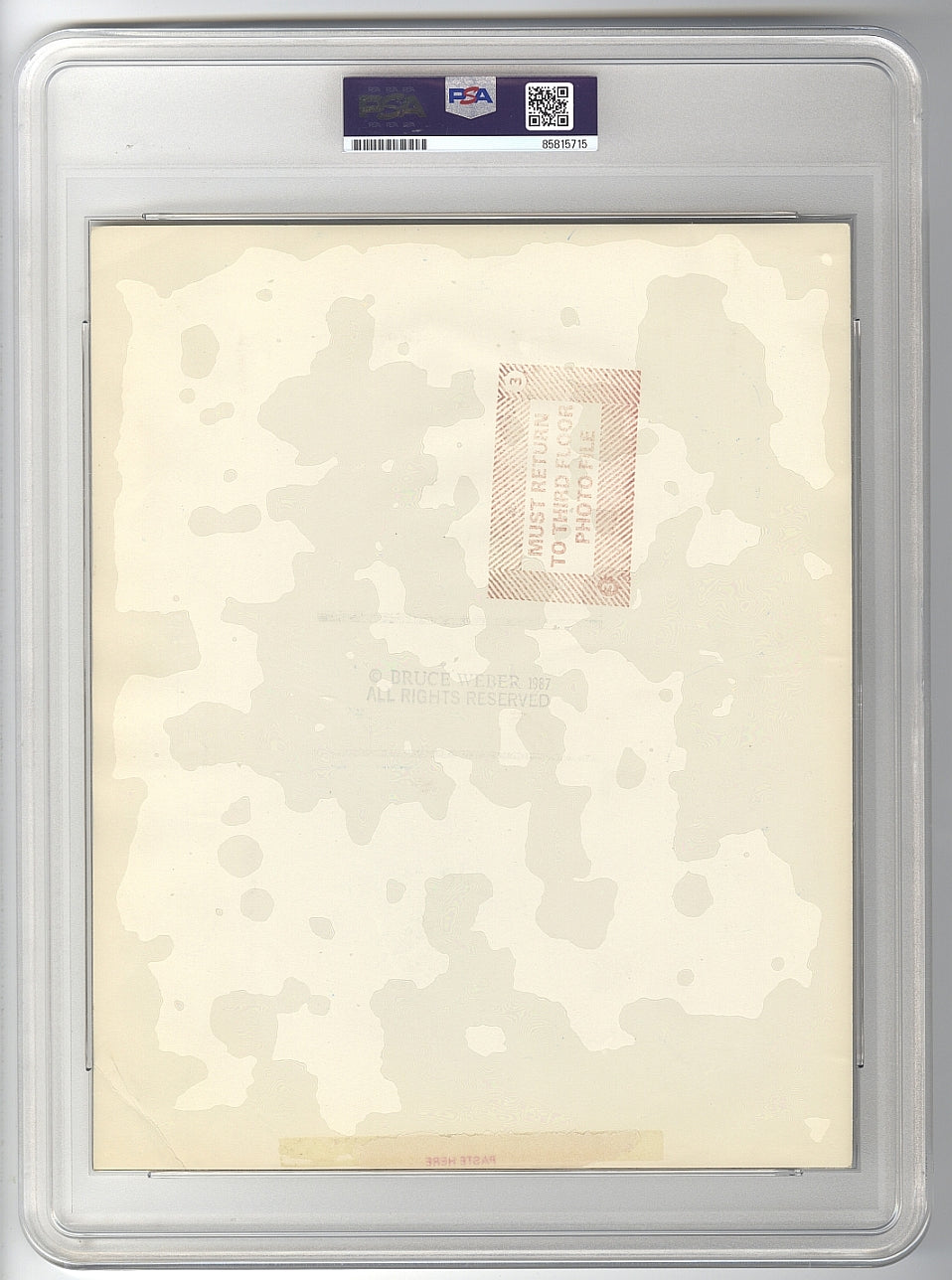 1987 Chet Baker Original TYPE I Photo from Bruce Weber’s Photo Shoot Historic PSA/DNA