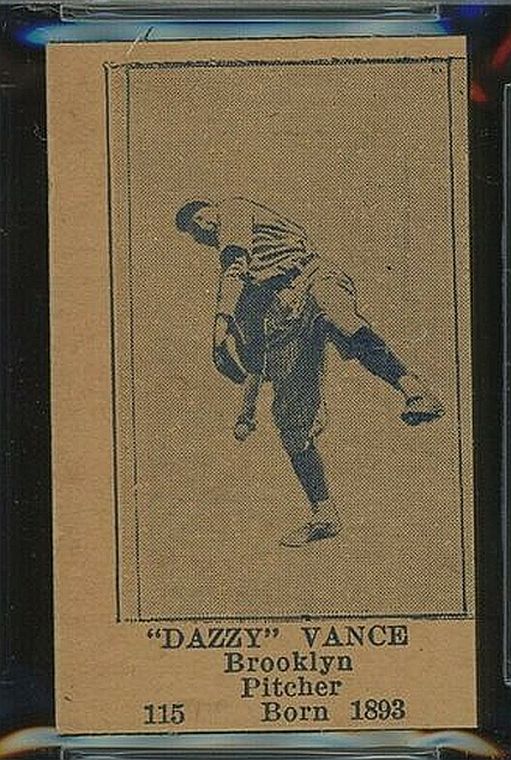 Early 1920s Dazzy Vance Original TYPE I Photo Used for Several Baseball Cards Brooklyn Dodgers HOF
