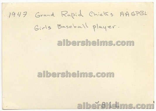 1947 Doris Tetzlaff Grand Rapids Chicks AAGPBL Original TYPE I Photo Snapshot “A League of Their Own”