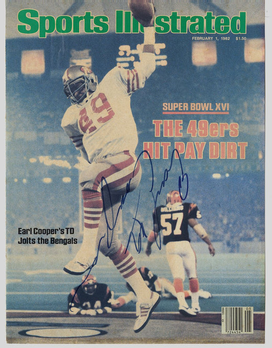 Earl Cooper Signed AUTO February 1, 1982 Sports Illustrated Magazine Cover Super Bowl