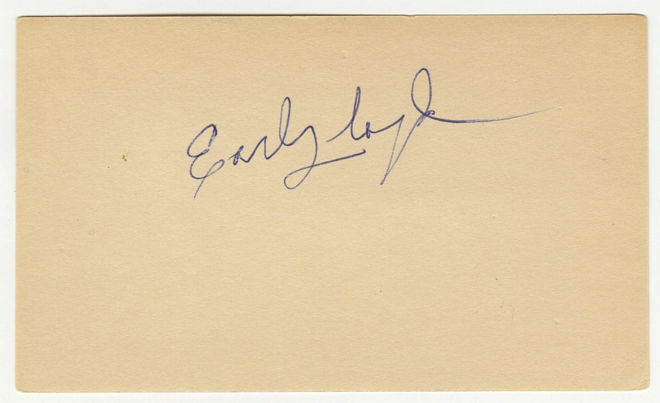 Earl Lloyd Basketball HOF 1st African-American to Play in NBA Game 1950s Signed AUTO 3x5 index card