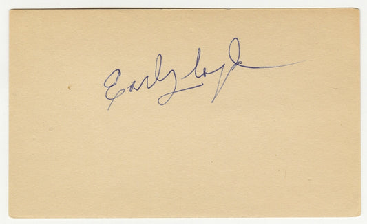 Earl Lloyd Basketball HOF 1st African-American to Play in NBA Game 1950s Signed AUTO 3x5 index card