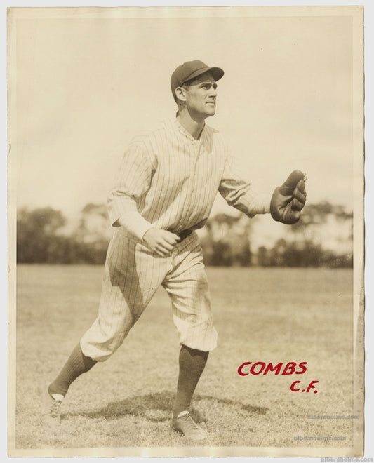 1927 Yankees HOFer – Earle Combs Original TYPE I Photo Used For 1926 Kut Outs Die-Cuts Baseball Card