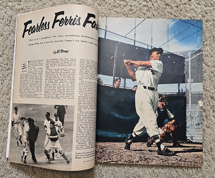 Ferris Fain Signed AUTO July 1953 SPORT Magazine White Sox