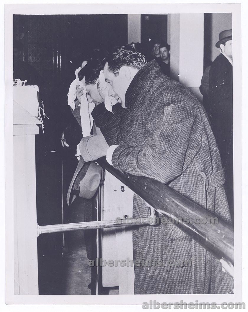 1940 Murder Inc. Mobsters – Happy Maione & Frank Abbandondo Booked on Murder Original TYPE I Photo