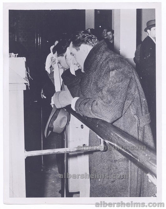 1940 Murder Inc. Mobsters – Happy Maione & Frank Abbandondo Booked on Murder Original TYPE I Photo