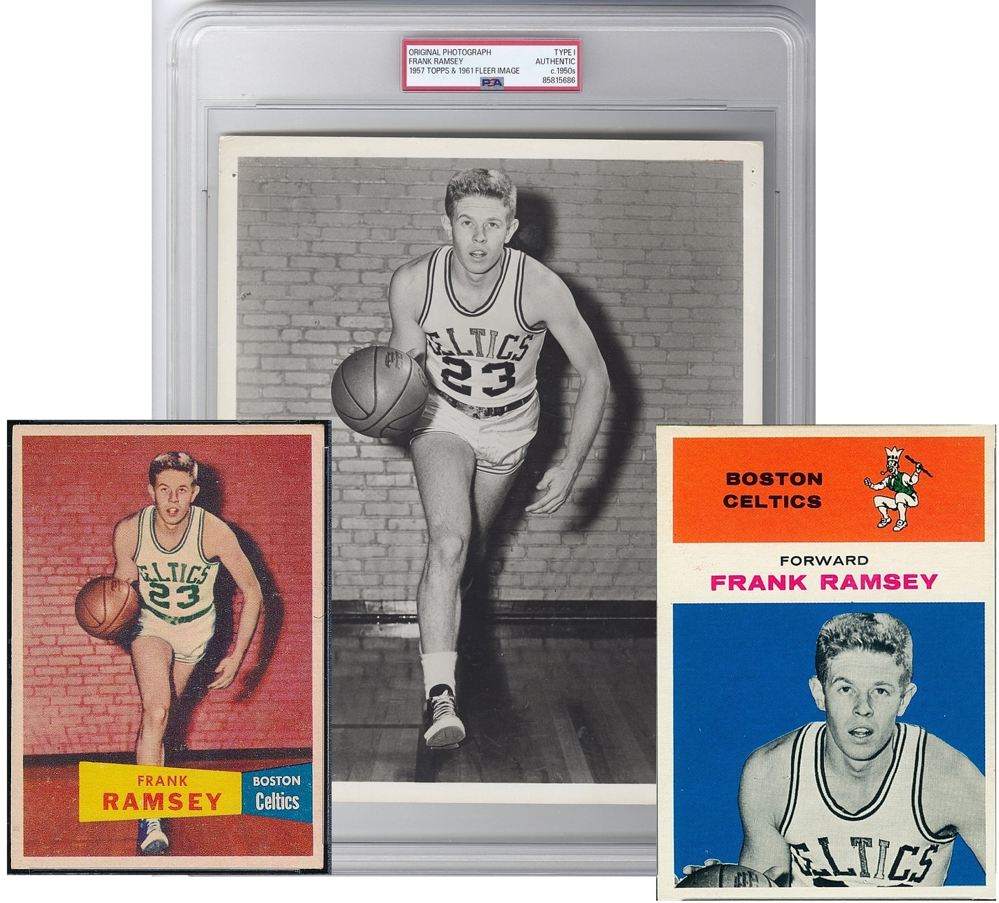 1950s Boston Celtics HOFer – Frank Ramsey Rookie Card Image Original TYPE I Photo PSA/DNA