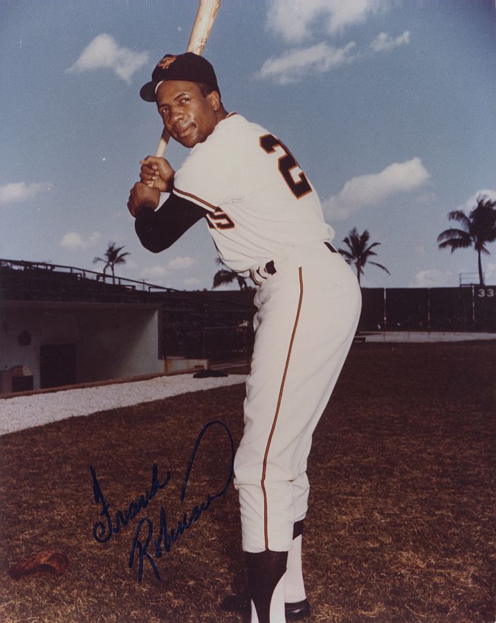 Frank Robinson Signed AUTO 8x10 Photo Baltimore Orioles Circa 1966 HOF