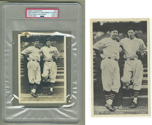 1932-33 Gabby Hartnett & Lon Warneke Chicago Cubs Battery Original George Burke TYPE I Photo Image used for 1936 National Chicle R312 & R313 Baseball Cards