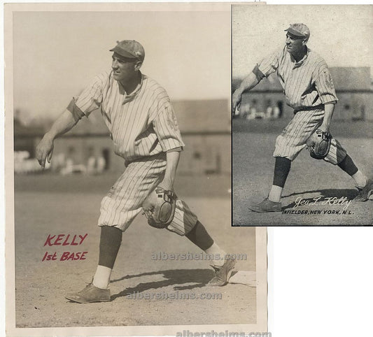 Circa 1919-20 New York Giants HOFer George Kelly Baseball Card Image Original TYPE I Photo