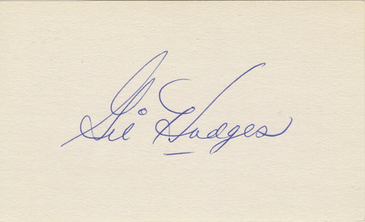 Gil Hodges Signed AUTO 3x5 Index Card Baseball HOF PSA/DNA LOA