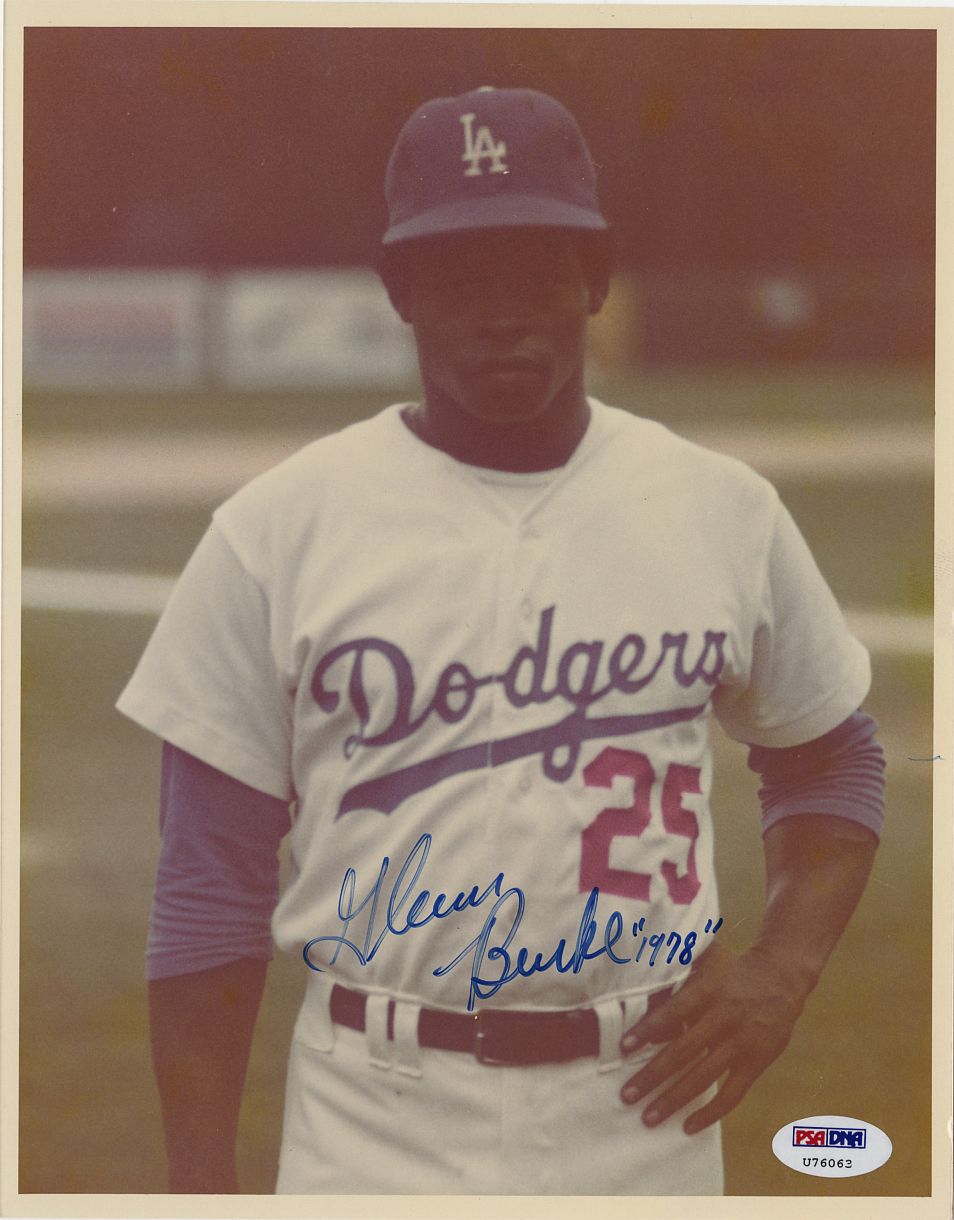 Glenn Burke Signed AUTO Original TYPE I Photo Dodgers “High Five” PSA/DNA COA