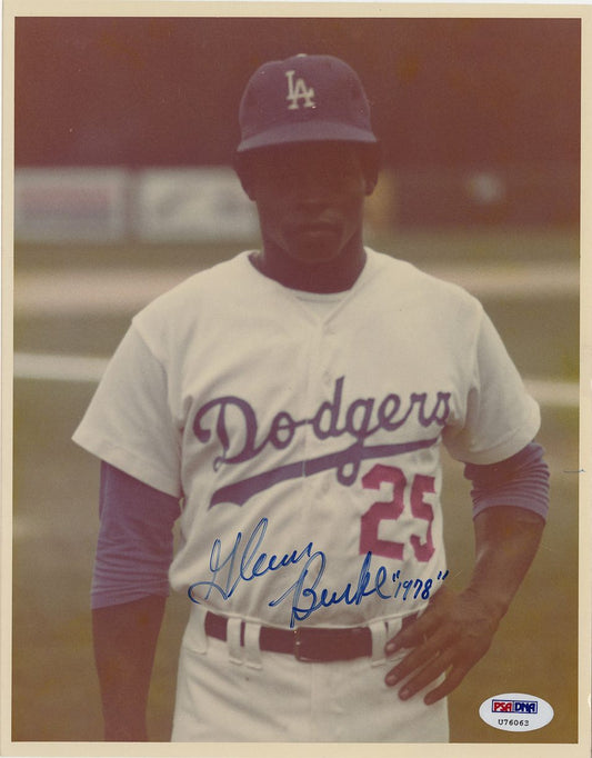 Glenn Burke Signed AUTO Original TYPE I Photo Dodgers “High Five” PSA/DNA COA