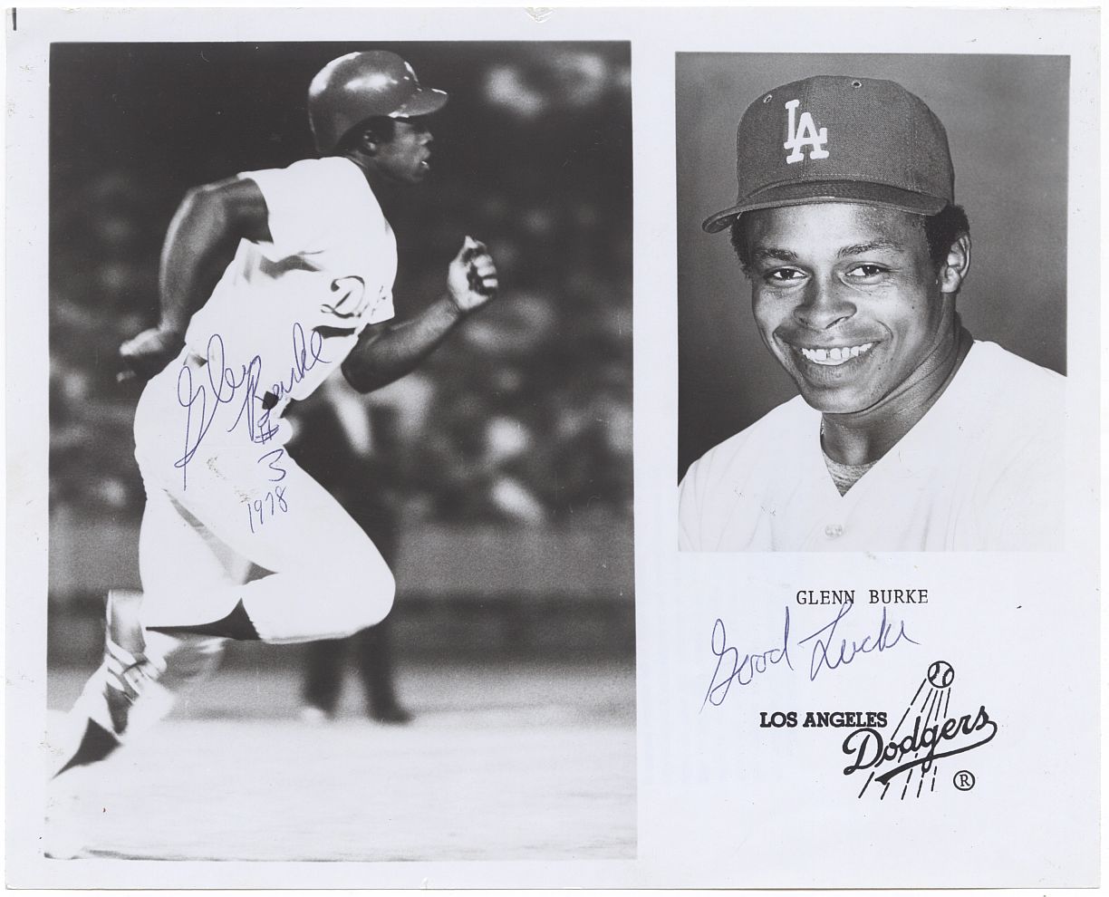 Glenn Burke Signed AUTO 1978 Team Issued L.A. Dodgers Photo “High Five” PSA/DNA COA
