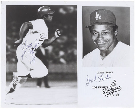Glenn Burke Signed AUTO 1978 Team Issued L.A. Dodgers Photo “High Five” PSA/DNA COA