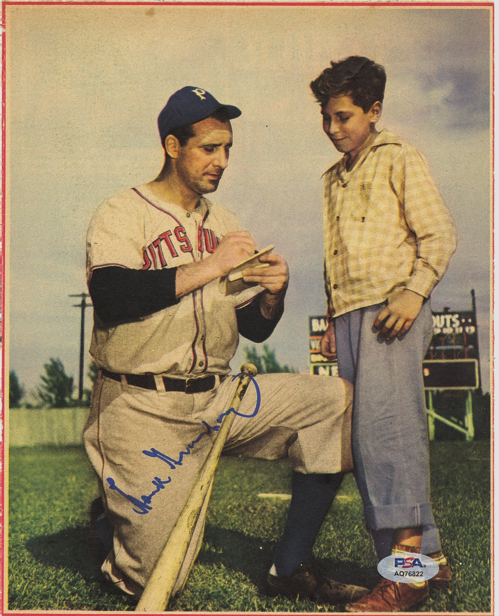 Hank Greenberg Signed AUTO Photo Signing Autographs Pirates HOF PSA/DNA