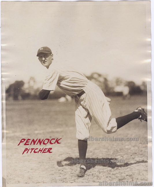 1920s Murderer’s Row Phenom Yankees Herb Pennock HOF Original TYPE I Photo
