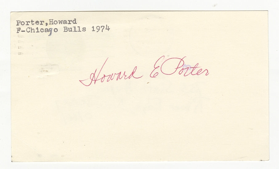 Howard Porter Signed GPC Bulls Knicks 1971 Final Four MVP Tragic Death