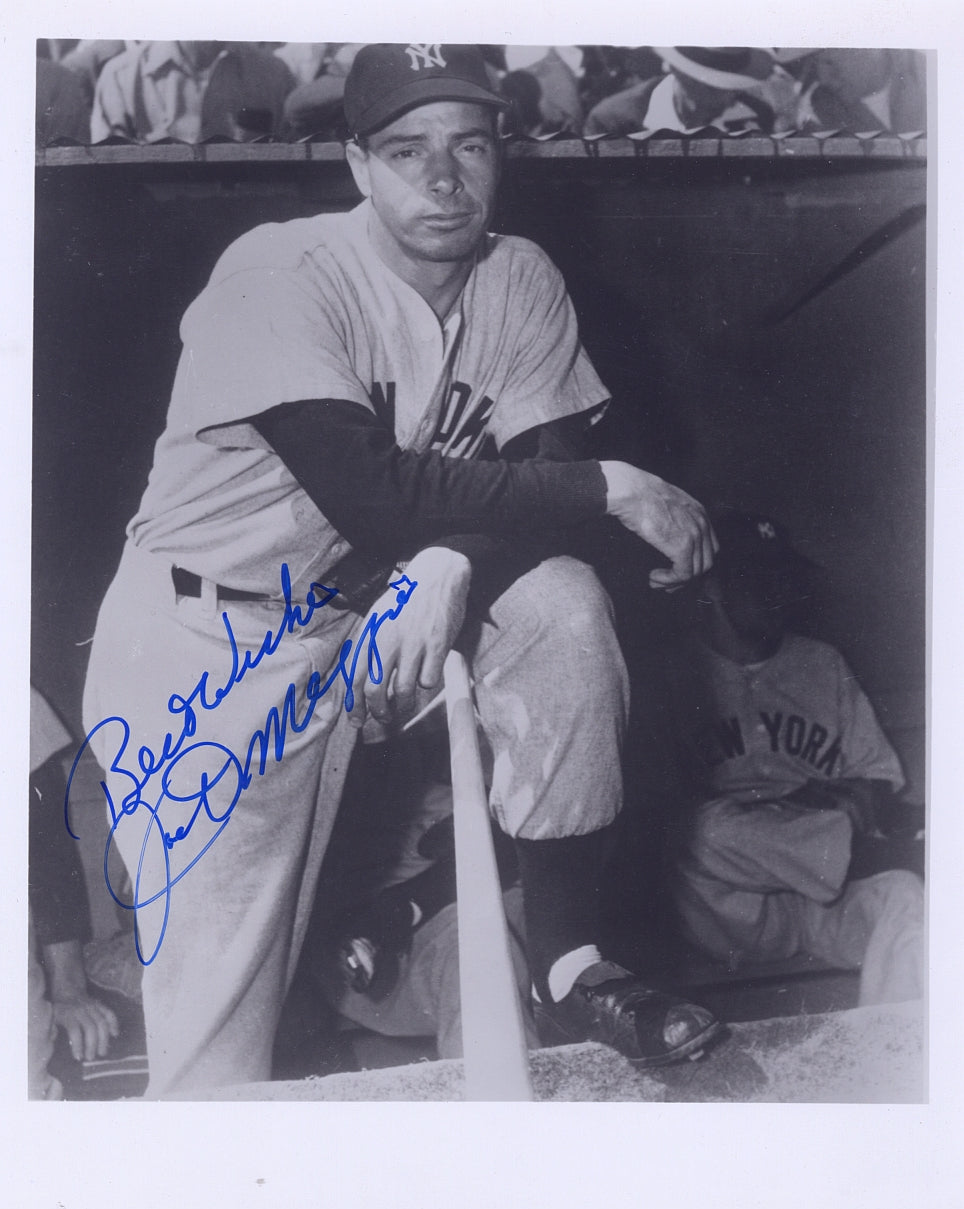 Joe DiMaggio Signed AUTO 8x10 Photo Yankees Baseball HOF PSA/DNA LOA