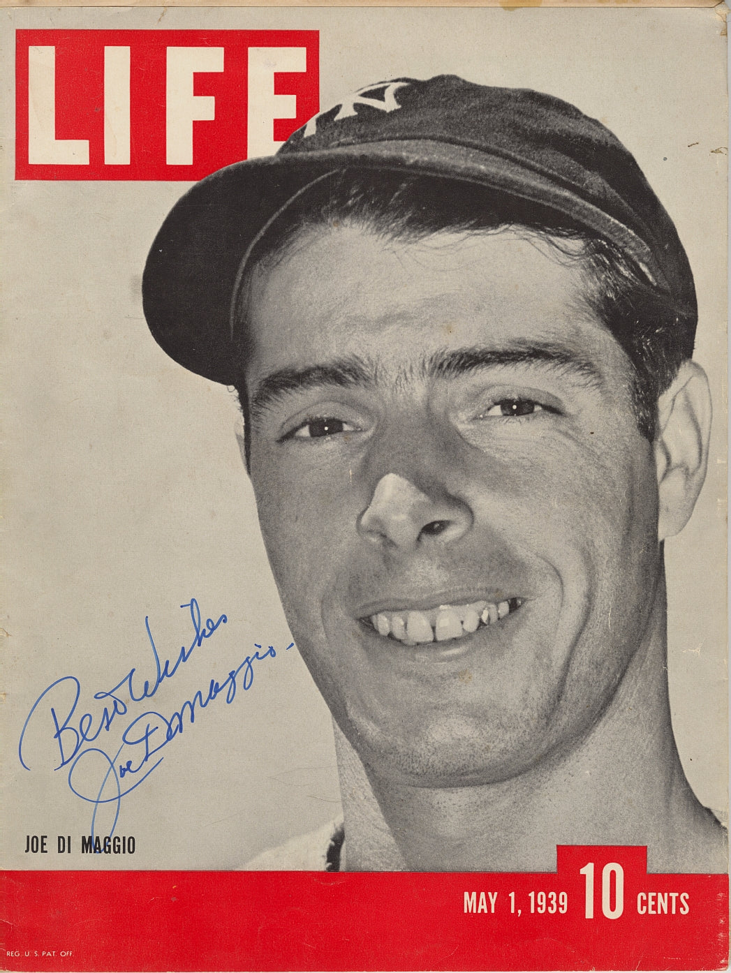 Joe DiMaggio Signed AUTO 1939 Life Magazine Full Issue Yankees “Best Wishes” PSA/DNA LOA