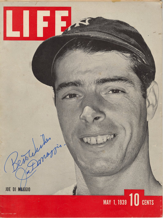 Joe DiMaggio Signed AUTO 1939 Life Magazine Full Issue Yankees “Best Wishes” PSA/DNA LOA