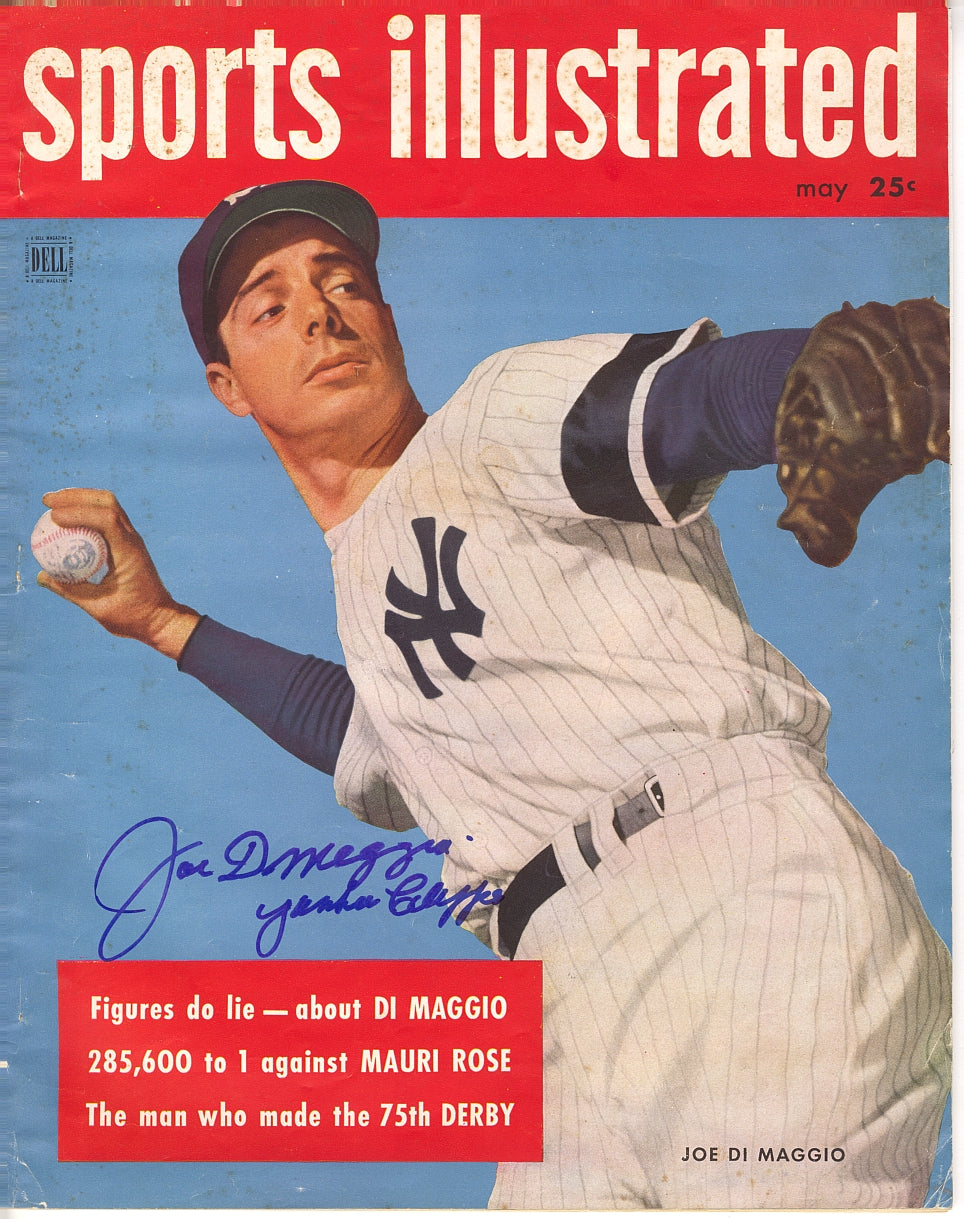Joe DiMaggio Signed AUTO Dell May 1949 Sports Illustrated Full Issue Yankee Clipper Inscription PSA/DNA LOA