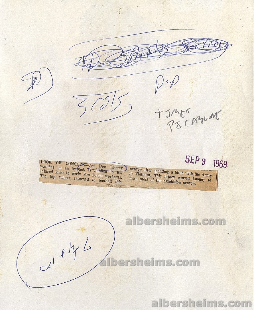 1969 Joe Don Looney “One of the Wackiest NFL Players of All-Time” New Orleans Saints Original TYPE I Photo