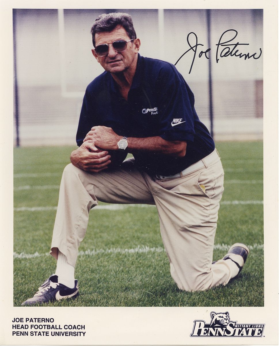 Joe Paterno Signed AUTO 8x10 Photo Penn State Football Legend College Football HOF