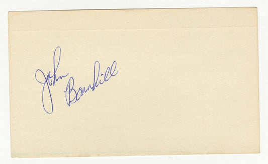 John Barnhill Signed 3x5 Index Card 2 X ABA Champion Indiana Pacers TOUGH AUTO
