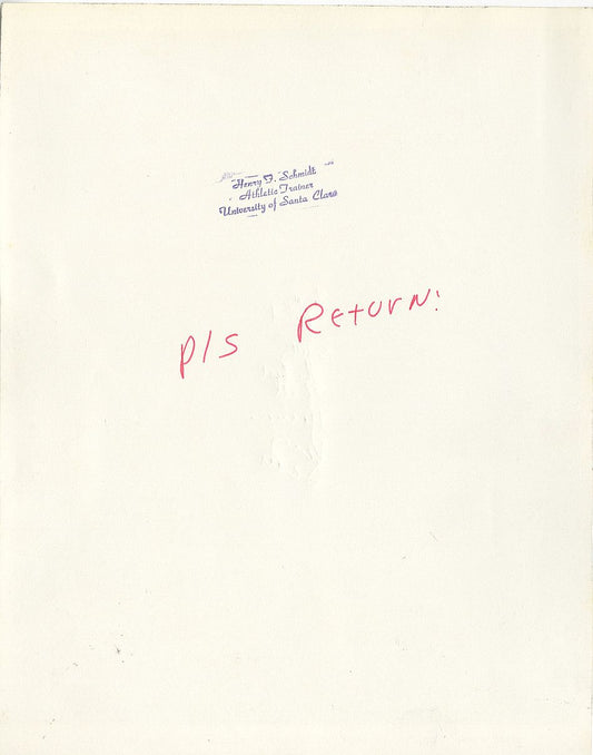 Kenny Sears Signed AUTO circa 1962-64 Team Issued San Francisco Warriors Photo Personalized to Team Trainer