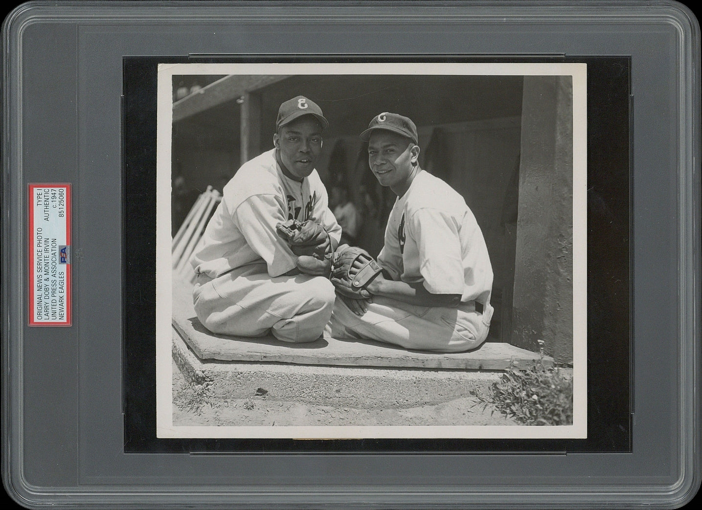 1946 Monte Irvin & Larry Doby Negro League Newark Eagles Original Type I Photo PSA/DNA