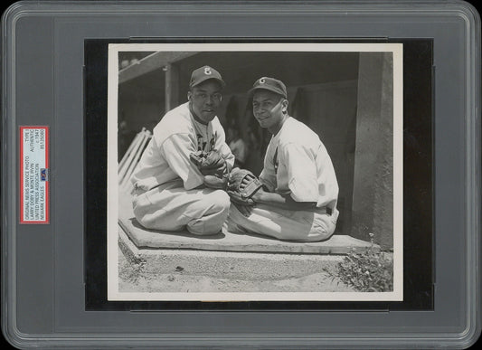 1946 Monte Irvin & Larry Doby Negro League Newark Eagles Original Type I Photo PSA/DNA