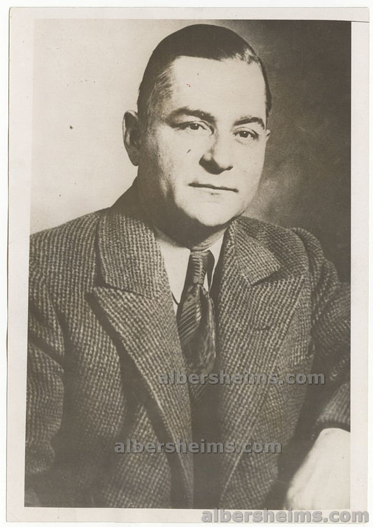 1933 Louis “Two Gun” Alterie Chicago North Side Gang Mobster Hitman Original Press Photo