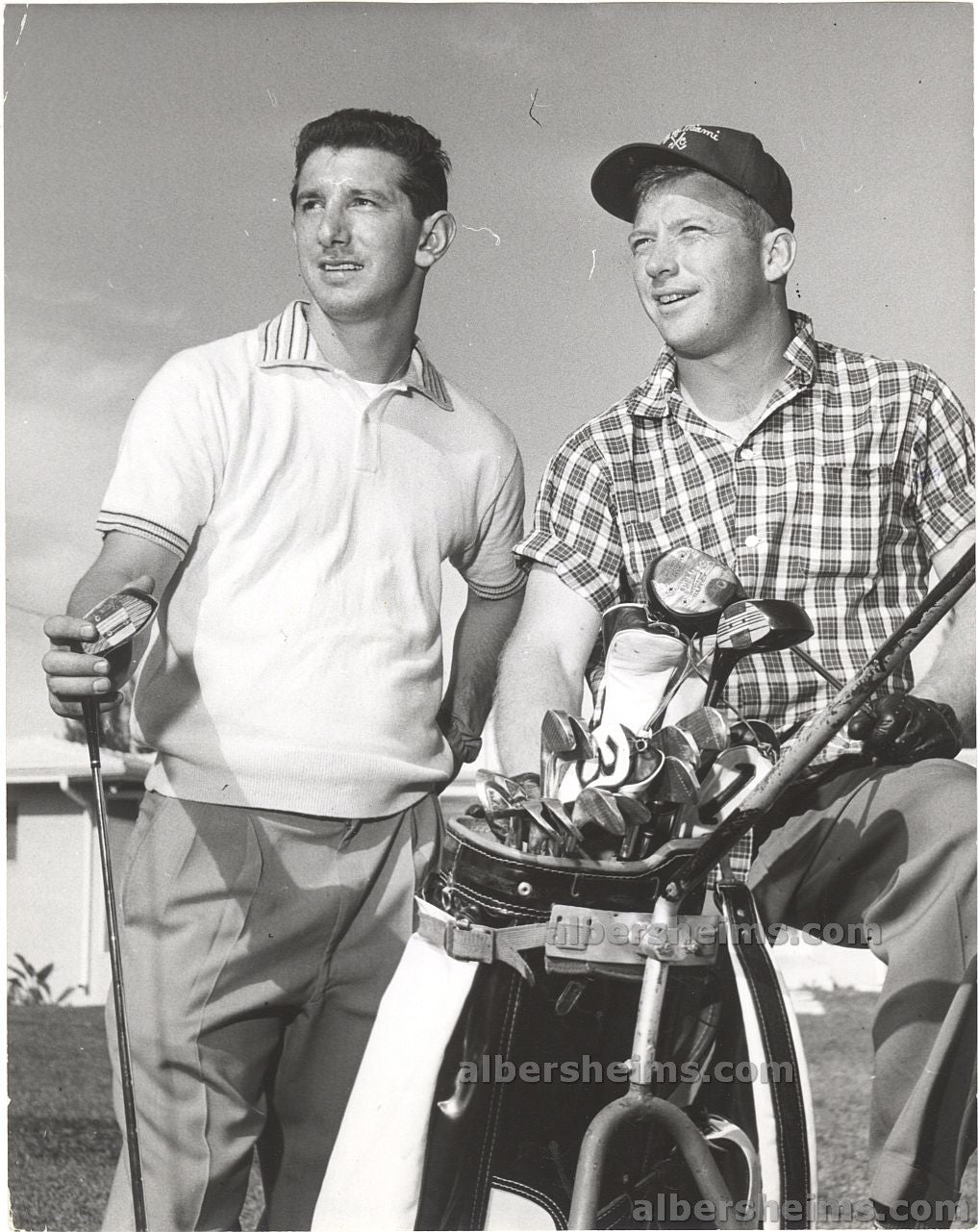 1950s Mickey Mantle & Billy Martin Best of Friends - Posing on the Golf Course Original TYPE I Photo