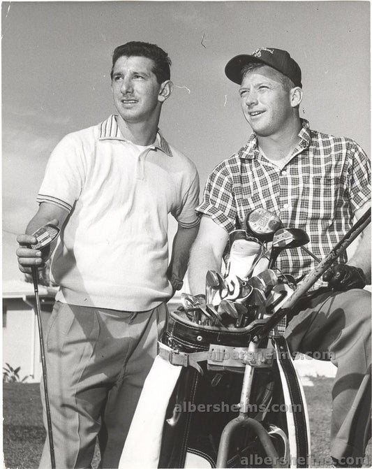 1950s Mickey Mantle & Billy Martin Best of Friends - Posing on the Golf Course Original TYPE I Photo