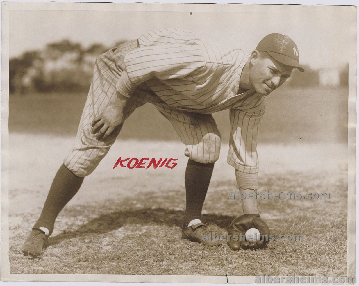 1927 Yankees Star Shortstop Mark Koenig Original TYPE I Photo