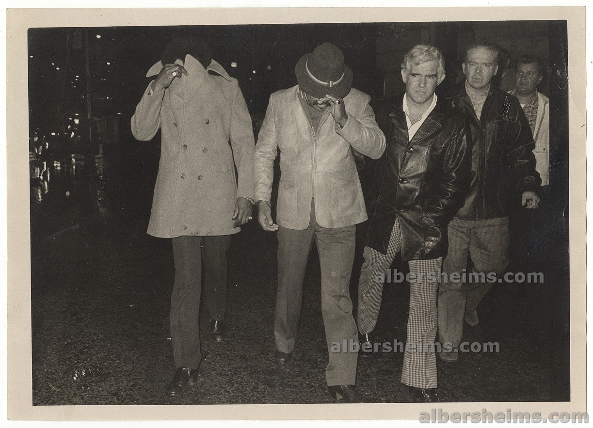 1976 Harlem Godfather Crime Boss Gangster Nicky Barnes Arrested Original TYPE I Photo