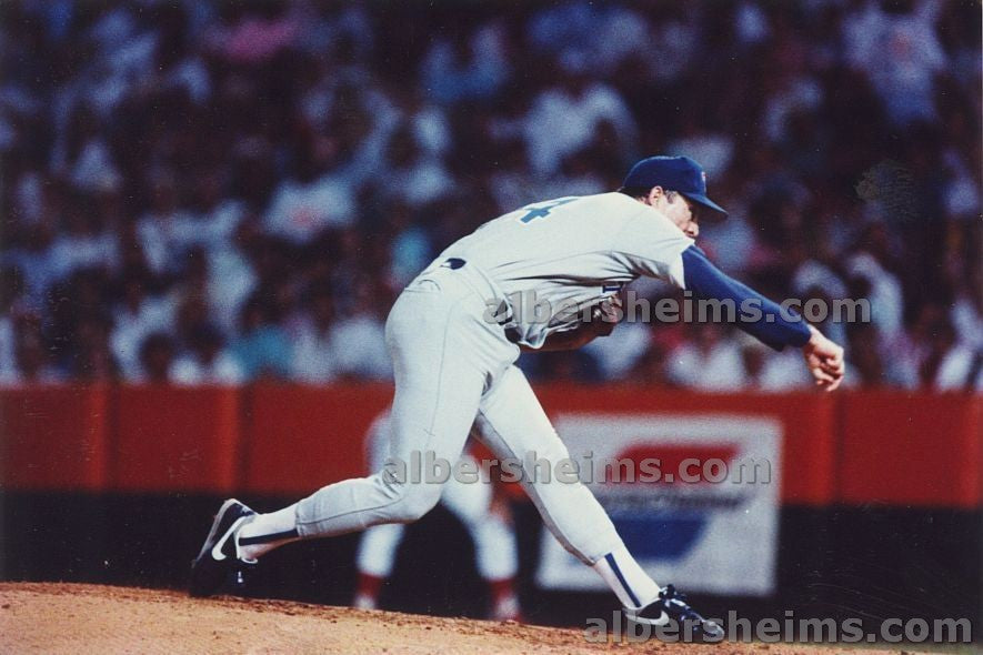 Circa 1989-93 Nolan Ryan Full Motion Release On the Mound Texas Rangers Original Photo