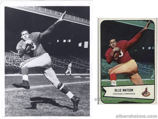 1954 Ollie Matson Original Vintage 1954 Bowman Card Image Photo