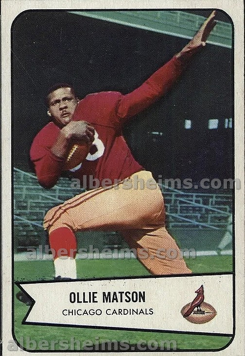 1954 Ollie Matson Original Vintage 1954 Bowman Card Image Photo