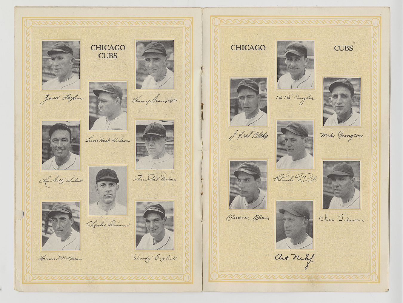 1929 WORLD SERIES PROGRAM - Game 2 in Chicago Jimmie Foxx Monster Game A's vs. Cubs