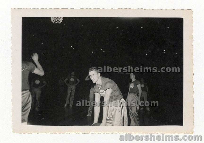 Paul Seymour Syracuse Nationals Circa 1952-53 TYPE I Original Photo Snapshot Pre-Game Shootaround