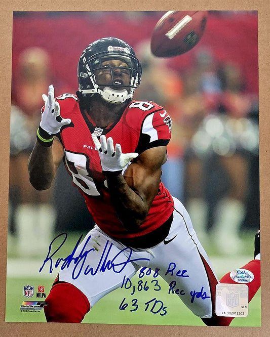 Roddy White Signed AUTO 8x10 Photo Atlanta Falcons /w Killer Inscriptions CSA Show HOLO & COA