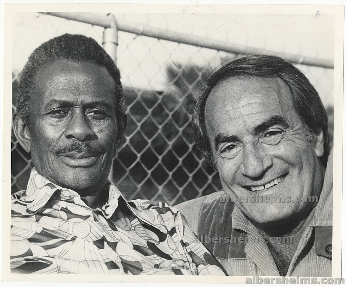 Satchel Paige & John Beradino Original TYPE I Photo on the Movie Set of the Paige Biopic, “Don’t Look Back”
