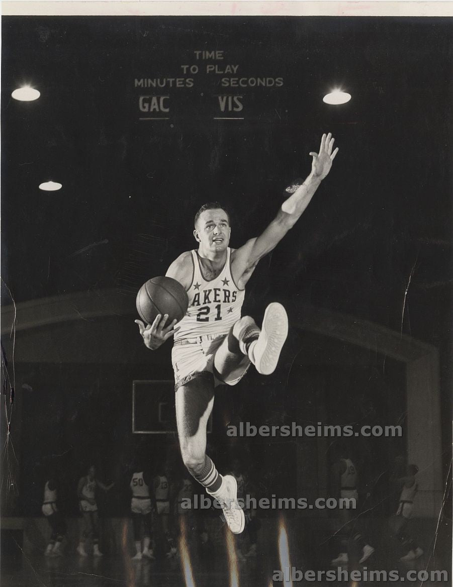 Circa 1959 Bob Slick Leonard Minneapolis Lakers Original TYPE I Photo Basketball HOF