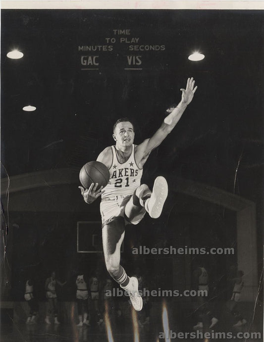 Circa 1959 Bob Slick Leonard Minneapolis Lakers Original TYPE I Photo Basketball HOF