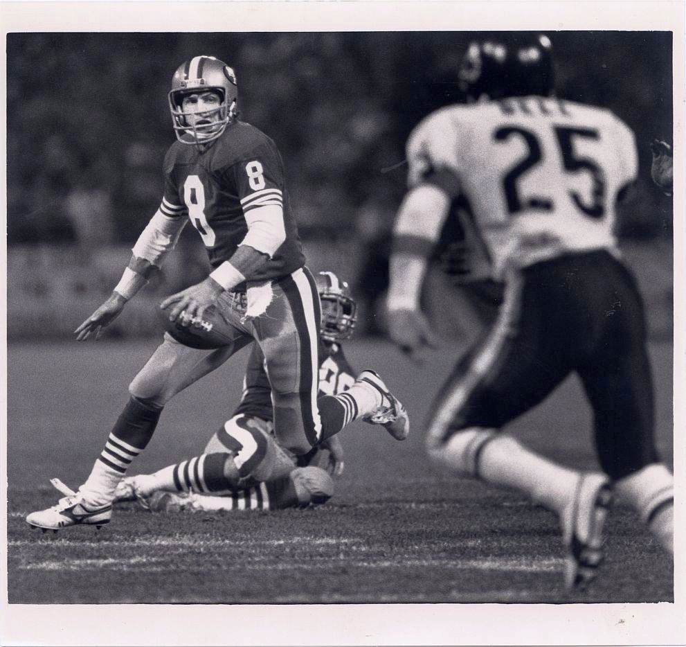1987 San Francisco 49ers HOF QB Steve Young Throws 4 TDs vs Bears Original TYPE I Proof Photo