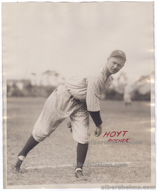 1920s Murderer’s Row Waite Hoyt Yankees Pitching Ace HOFer Original TYPE I Photo