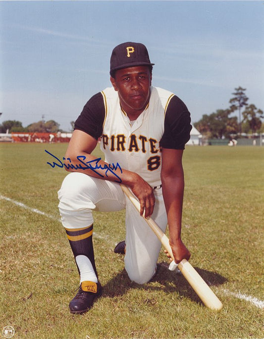 Willie Stargell Signed AUTO 8x10 photo in 60s Pirates Vest Baseball HOF